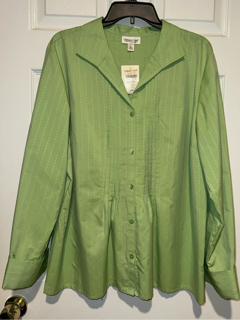 Coldwater Creek Green Button Up Shirt NWT Women’s XL